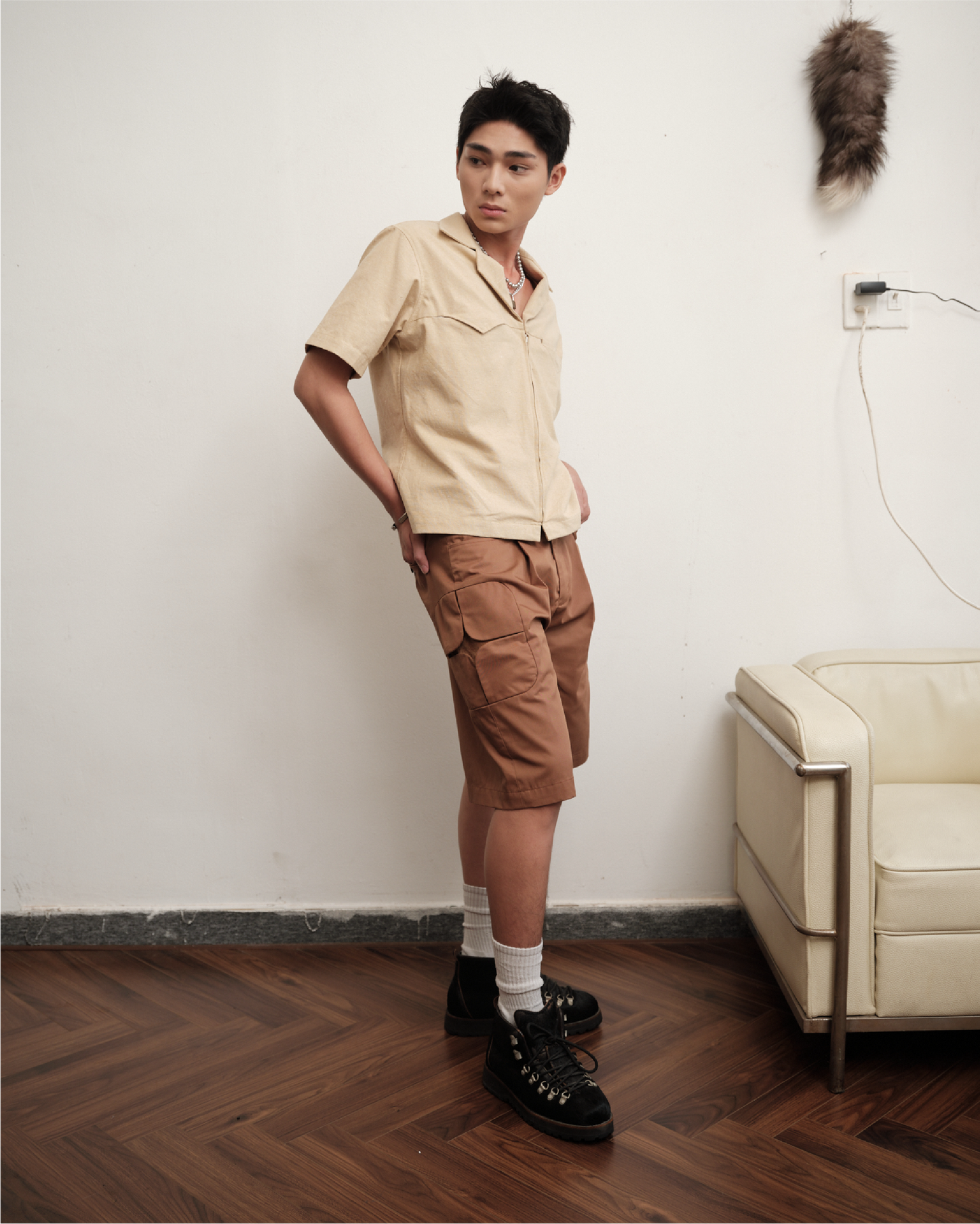Zip-up Hemp Cuban Shirt