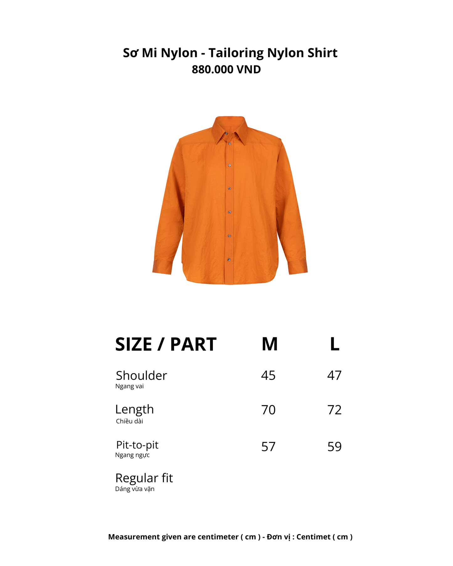 Tailoring Nylon Shirt