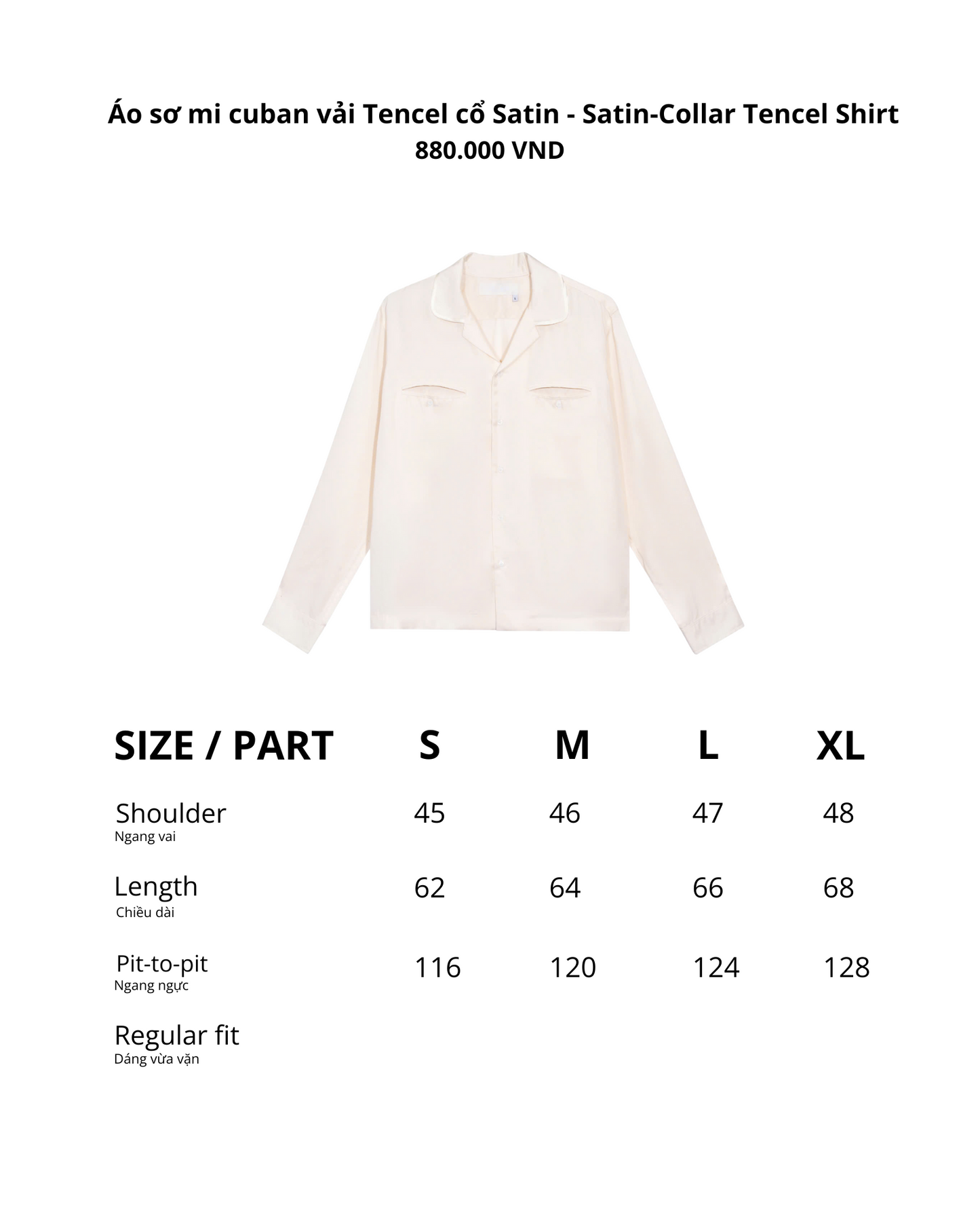 Satin-Collar Tencel Shirt