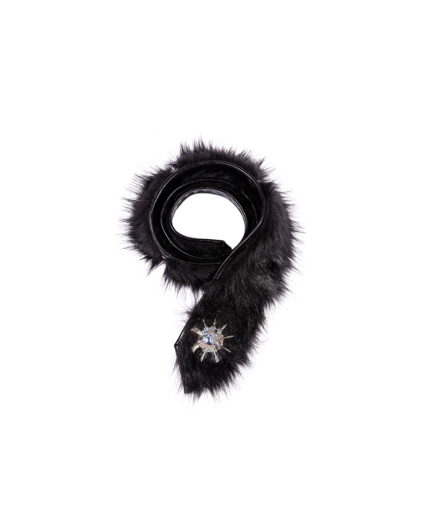 Faux Fur Leather Belt