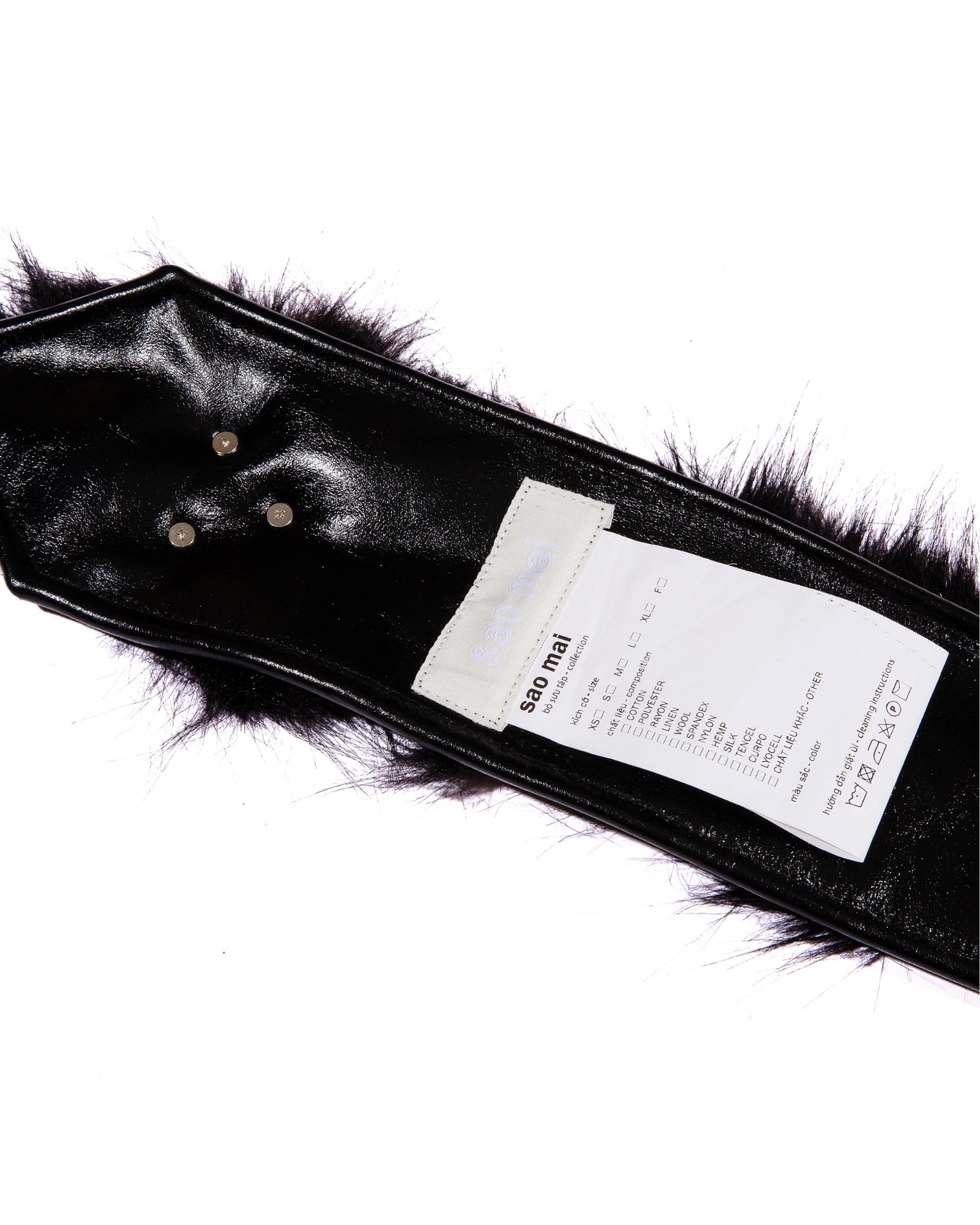 Faux Fur Leather Belt