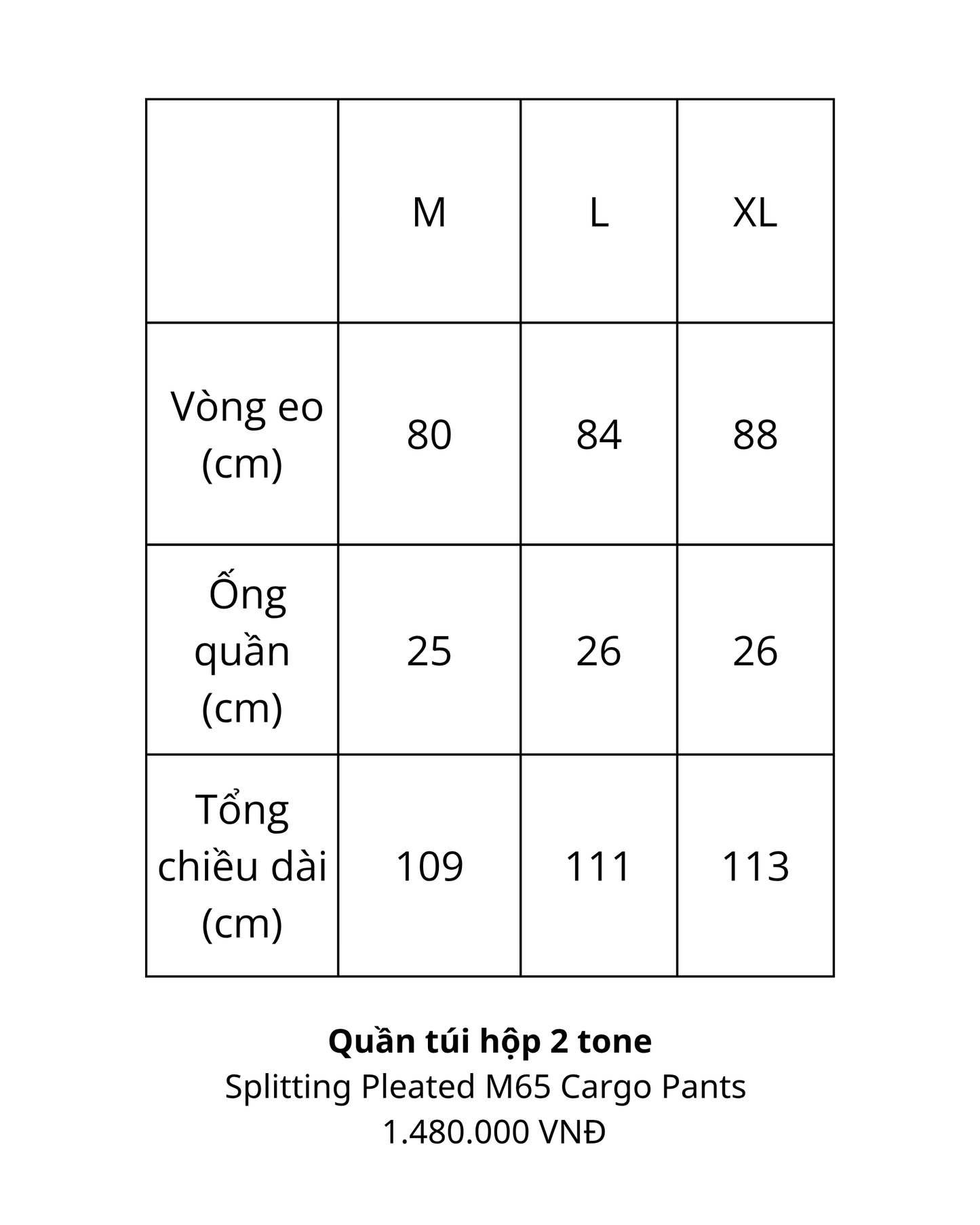 Splitting Pleated M65 Cargo Pants