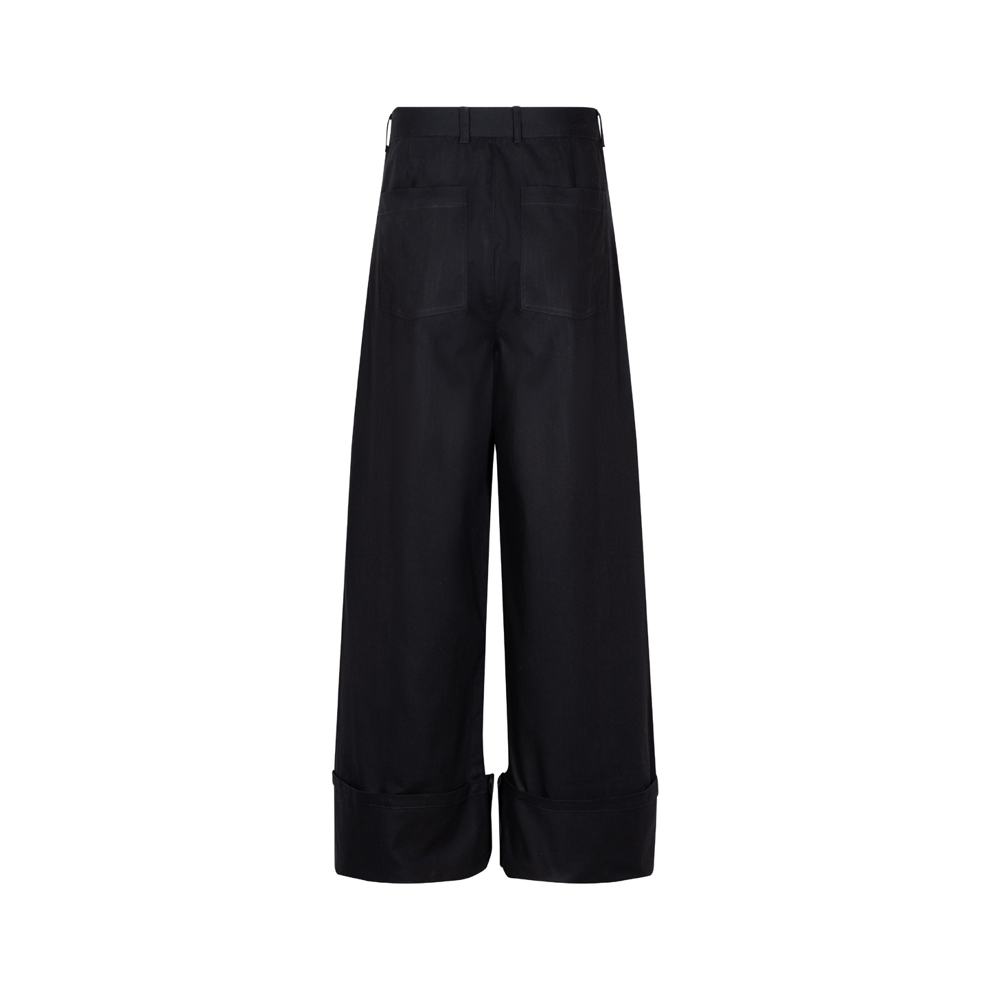 Satin-Selveged Herringbone Trousers