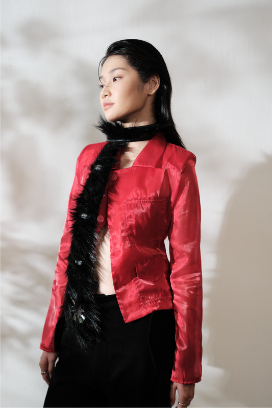 Faux Fur Leather Belt