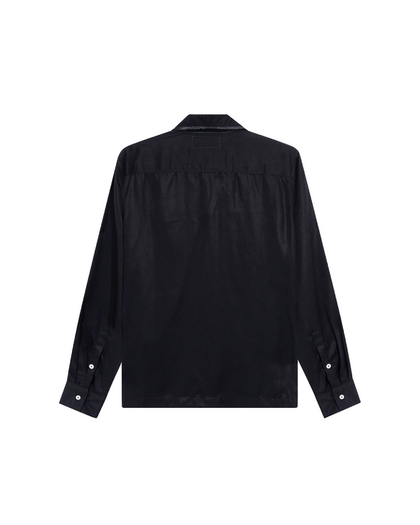 Satin-Collar Tencel Shirt