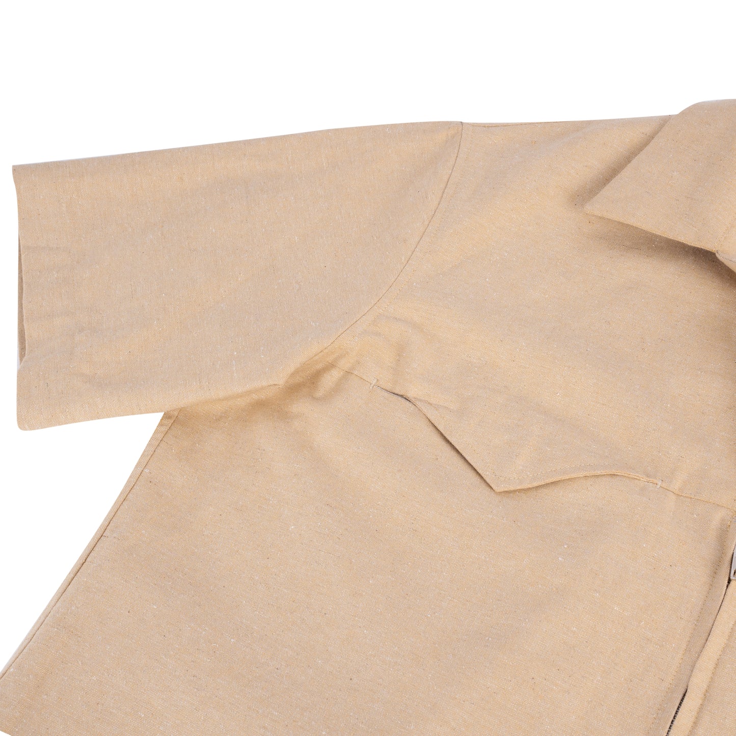 Zip-up Hemp Cuban Shirt