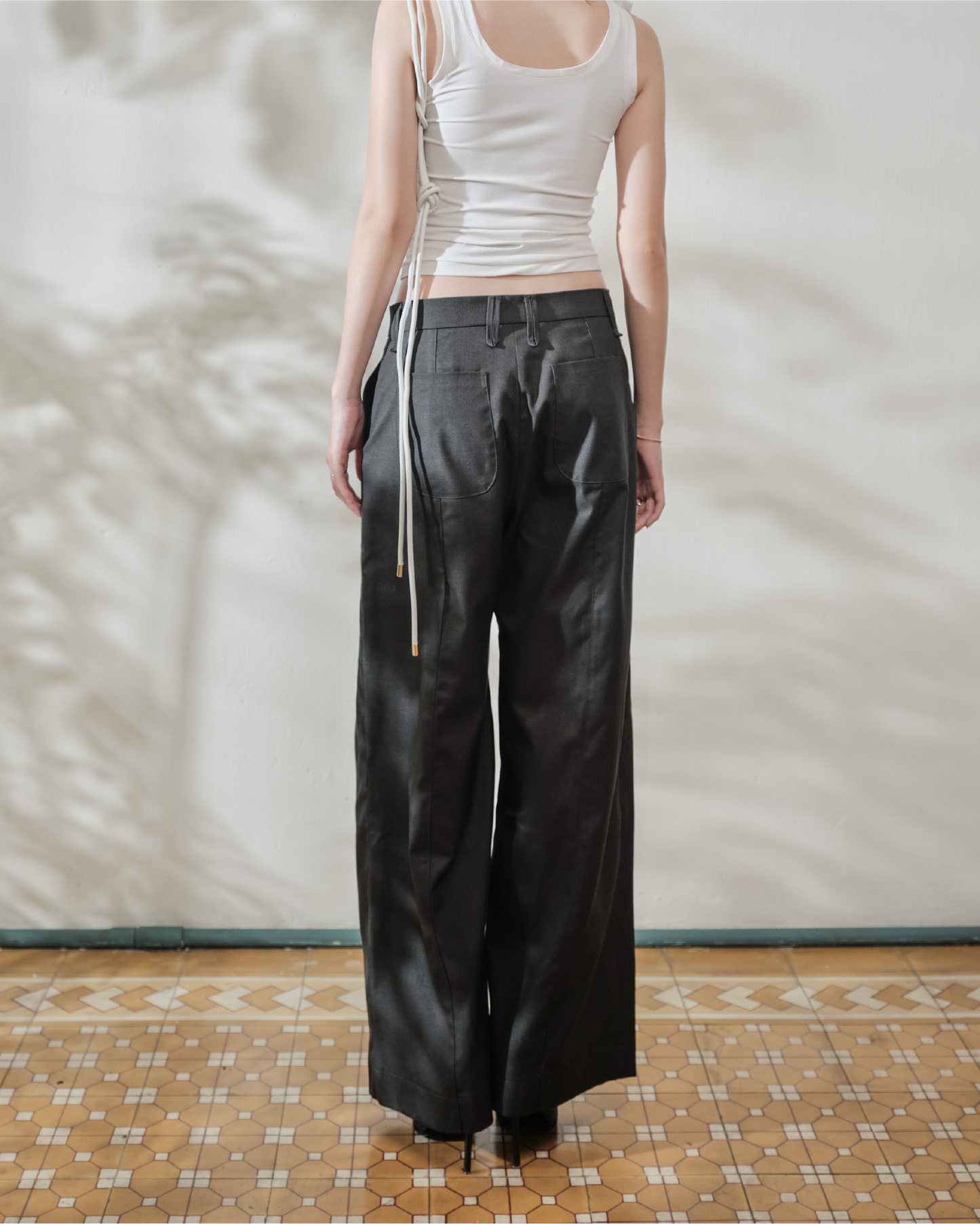 Bamboo Shoot Pleated Trousers