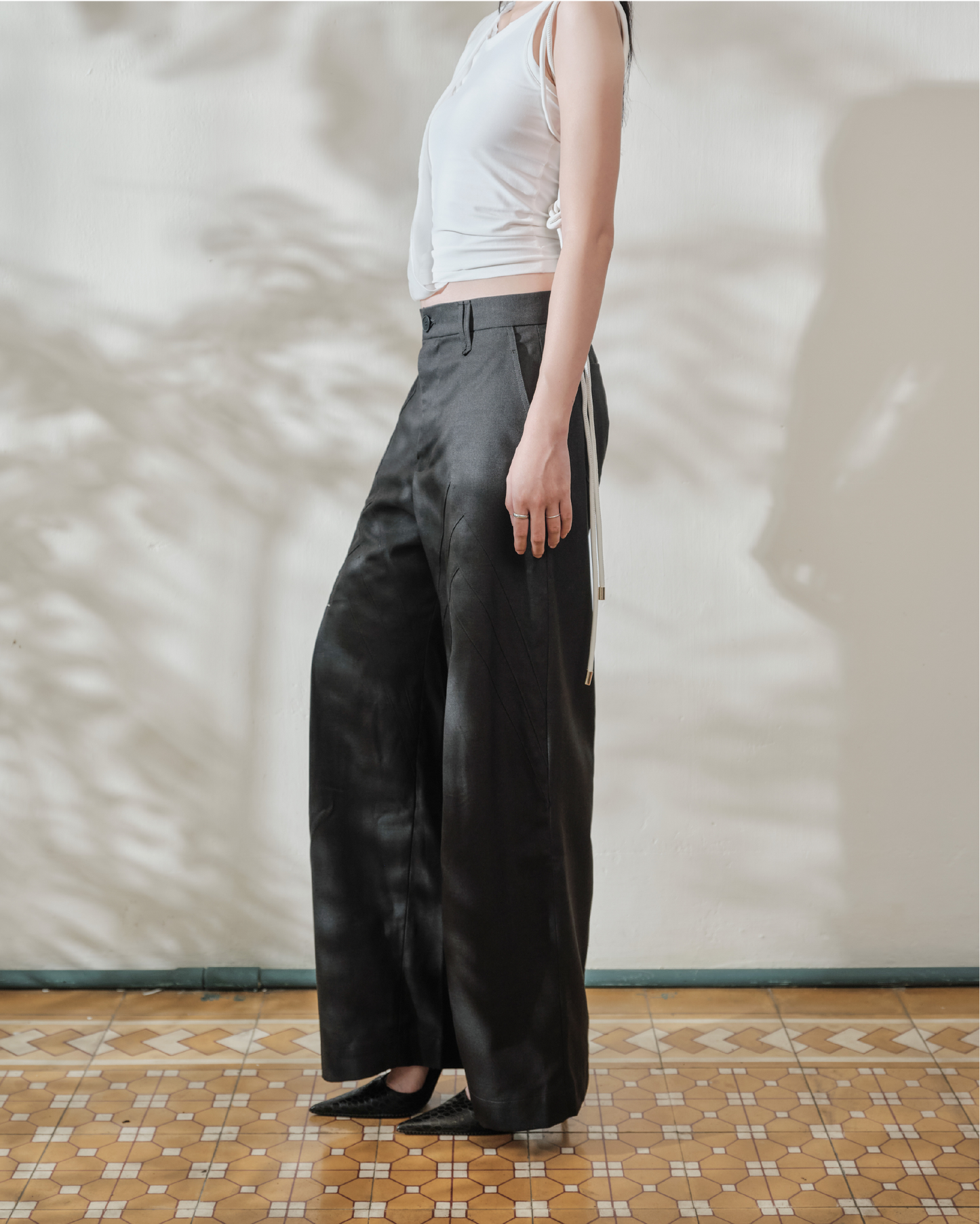 Bamboo Shoot Pleated Trousers