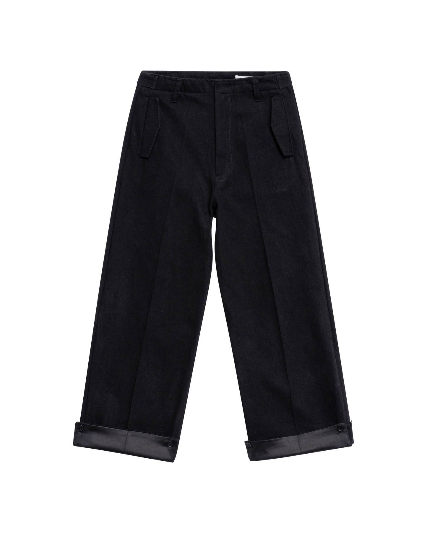 Denim Pleated Trousers